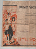 Brevet Sportif Populaire Grenoble Rougelin 1951 Illustrateur Laulhé - Diplomas Y Calificaciones Escolares