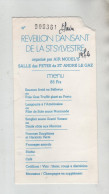 Réveillon Dansant Saint Sylvestre 1976 Saint André Le Gaz Air Model's Menu - Menus