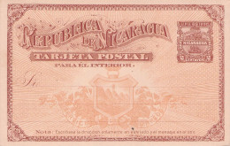 NICARAGUA - TARJETA POSTAL 2C 1890 MNH  /*55 - Nicaragua
