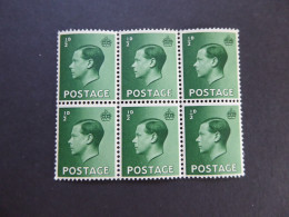 GREAT BRITAIN SG 457 KING EDWARD VIII BL6 - Sonstige & Ohne Zuordnung