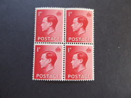 GREAT BRITAIN SG 458 KING EDWARD VIII BL4 - Other & Unclassified