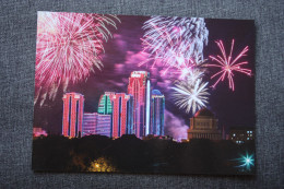 Russia. Chechen Republic - Chechnya. Groznyi Capital, High Rise Buildings - Fireworks - Modern Postcard 2000s - Tsjetsjenië