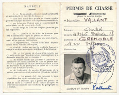 Permis De Chasse Départemental - Timbres Fiscaux "Permis Départemental" 1970, 1971 Et 1972 - Ville De Fontaine (Isère) - Cartas & Documentos