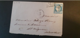 France Ceres 25c 1850 Lettre - 1849-1850 Ceres