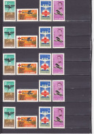 POSTE AéRIENNE AVIATION SANITAIRE NEUF ** 8 SéRIES DE 4 VALEURS N°214/217 YVERT ET TELLIER 1968 - Feuilles Complètes Et Multiples