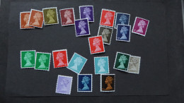 GREAT BRITAIN SG 723-744 DEFINITIVES Mint/fine Hinged    - Maschinenstempel (EMA)