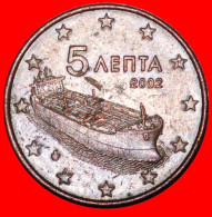 * SHIP (2002-2023): GREECE  5 EURO CENTS 2002 DIE B! · LOW START! · NO RESERVE!!! - Griechenland