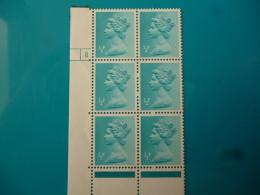 GREAT BRITAIN STAMPS 1/2p BL6 WITH PLATE NUMBER 8 - Maschinenstempel (EMA)