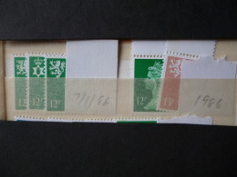 GREAT BRITAIN SG X 1986 12, 13p  MINT DEFI ISSUE FROM GPO IN ENVELOPE - Franking Machines (EMA)