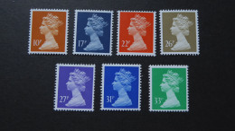 GREAT BRITAIN SG 10/17/22/26/27/31/33p  Definitives SET MINT - Máquinas Franqueo (EMA)