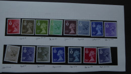 GREAT BRITAIN SG NI30/63 [N IRELAND] 15 Stamps MINT - Machines à Affranchir (EMA)