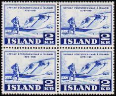 1951. Islands Postal System. 2 Kr. 4-Block. (Michel: 273) - JF191811 - Gebraucht