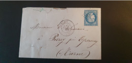 France Ceres 25c 1850 Lettre - 1849-1850 Ceres