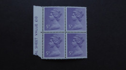 GREAT BRITAIN SG X866? BL4 Margin     - Frankeermachines (EMA)