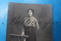Carte Photo Studio  A.Roman Mechelen 1914-Madeleine Arelies?   Burgerij Bourgeoisie Mode Kapsel - Genealogía