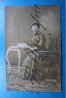 Carte Photo Studio  Antwerpen 1908 "Bertha Van De Kerkhove" Aan Vriendin  "Céline Dael" - Genealogía