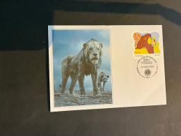 (4 R 7) The Lion King (cover With New Australia Lion King Stamp) & Lion Club Int. Postmark - Briefe U. Dokumente