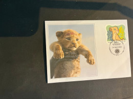 (4 R 7) The Lion King (cover With New Australia Lion King Stamp) & Lion Club Int. Postmark - Covers & Documents