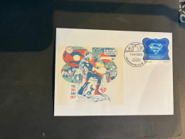 (4 R 7 B) DC Comics - Superman 85th (cover With New Australia Stamp) Stamp Folder Issued 13-6-2023) - Cartas & Documentos