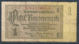 °°° GERMANY - 1 RENTENMARK 1937 SERIE K °°° - 1 Rentenmark