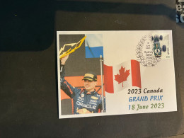 (4 R 7 B) Formula One - 2023 Canada Grand Prix - Winner Max Verstappen (18 June 2023) OZ Formula 1 Stamp - Sonstige & Ohne Zuordnung