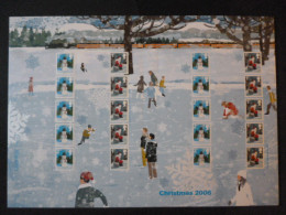 GREAT BRITAIN SG 2678-79 CHRISTMAS 2006 20 STAMPS SMILER SHEET WITH GUTTERS & LABELS - Hojas & Múltiples