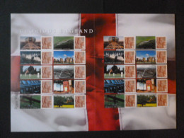 GREAT BRITAIN SG EN7 GLORIOUS ENGLAND 20 STAMPS SMILER SHEET WITH GUTTERS & LABELS - Feuilles, Planches  Et Multiples