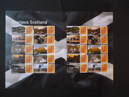 GREAT BRITAIN SG S110 GLORIOUS SCOTLAND 20 STAMPS SMILER SHEET WITH GUTTERS & LABELS - Volledige & Onvolledige Vellen