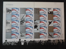 GREAT BRITAIN SG 2855 AIR DISPLAYS 20 STAMPS SMILER SHEET WITH GUTTERS & LABELS - Sheets, Plate Blocks & Multiples