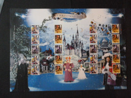 GREAT BRITAIN SG 2876-77 CHRISTMAS 2008 20 STAMPS SMILER SHEET WITH GUTTERS & LABELS - Volledige & Onvolledige Vellen