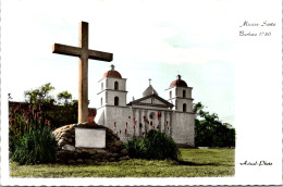 (4 R 8) Older - USA - Mission Santa In Santa Barbara (2 Postcards) - Missions