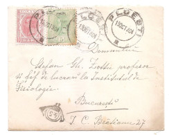 Lettre Avec Timbres 5 Bani + 10 Bani Et Oblitération 45 ( Facteur Postale ) - Lettres & Documents