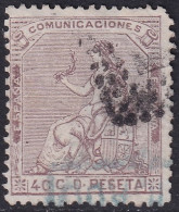 Spain 1873 Sc 196 España Ed 136 Used Certificado & Rombo De Puntos Cancels - Gebraucht