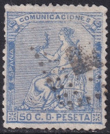 Spain 1873 Sc 197 España Ed 137 Used Rombo De Puntos Cancel Damaged Perfs - Gebruikt