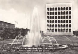 ROMA EUR - PALAZZO DELLA CIVILTA' DEL LAVORO - FONTANA - 1963 - Expositions