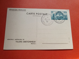 Entier Postal Du Mémorial Australien Avec Oblitération De L'inauguration En 1938 - Réf J 182 - Standard- Und TSC-AK (vor 1995)