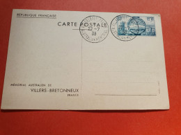 Entier Postal Du Mémorial Australien Avec Oblitération De L'inauguration En 1938 - Réf J 185 - Standard Postcards & Stamped On Demand (before 1995)