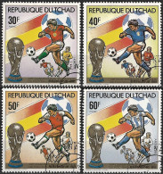 Chad 1982 - Mi 890/93 - YT 384/87 ( World Football Cup In Spain ) Complete Set - Tchad (1960-...)