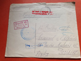 Enveloppe D'un Prisonnier De Guerre à Münster Pour Paris En 1916 - Réf J 198 - 1. Weltkrieg 1914-1918
