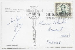 PORTUGAL 1$00 PEDRO SOLO BIHLETE POSTAL PORTO 1961 TO FRANCE - Covers & Documents