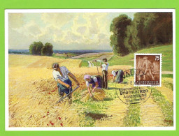Faucheur, Travail Agricole, Paul Hey, Liecthenstein Carte-maximum 253 - Agriculture