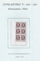 GB George VI -  SG475 - Cyl 1 Dot  Block Of 6 U/M - Unused Stamps