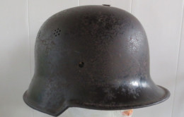 Casque Allemand - Police Ou Pompier - WW2 - - Helme & Hauben