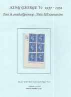 GB George VI -  SG489 - Cyl 104  Dot - Control L 42  Block Of 6 U/M - Unused Stamps