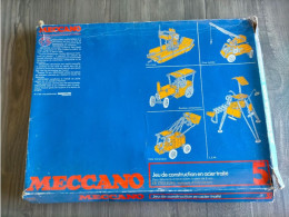 Rare  MECCANO Boite N° 5 + Notice Catalogue N° 2.3.4.5 Ancienne D'origine  205E Jeu De Construction En Acier Traité - Andere & Zonder Classificatie