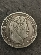 5 FRANCS ARGENT LOUIS PHILIPPE I 1837 D LYON DOMARD 2è RETOUCHE 92456 EX FRANCE - 5 Francs