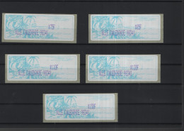 Neukaledonien Michel Cat.No. Mnh/** ATM Set 1 Teller 98341 Blue (2) - Affrancature Meccaniche