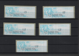 Neukaledonien Michel Cat.No. Mnh/** ATM Set 1 Teller 98346 (2) - Franking Labels