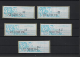 Neukaledonien Michel Cat.No. Mnh/** ATM Set 1 Teller 98349 (2) - Franking Labels