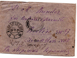 67233 - Russland / UdSSR - 1921 - 1000Rbl EF A Bf VCHERAYSHEYE -> MOSKVA -> Deutschland - Cartas & Documentos